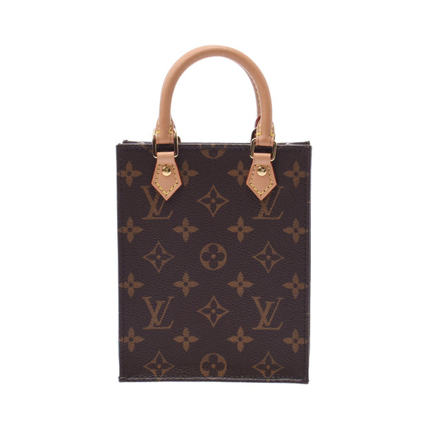 Louis Vuitton Monogram Petite sac Plaid 2WAY Bag Brown m69442 Womens Monogram canvas handbag a