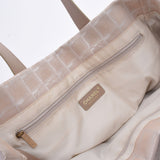 CHANEL CHANEL New Travel Line Tote MM Beige Unisex Nylon/Leather Tote Bag B Rank Used Ginzo