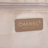 CHANEL CHANEL New Travel Line Tote MM Beige Unisex Nylon/Leather Tote Bag B Rank Used Ginzo