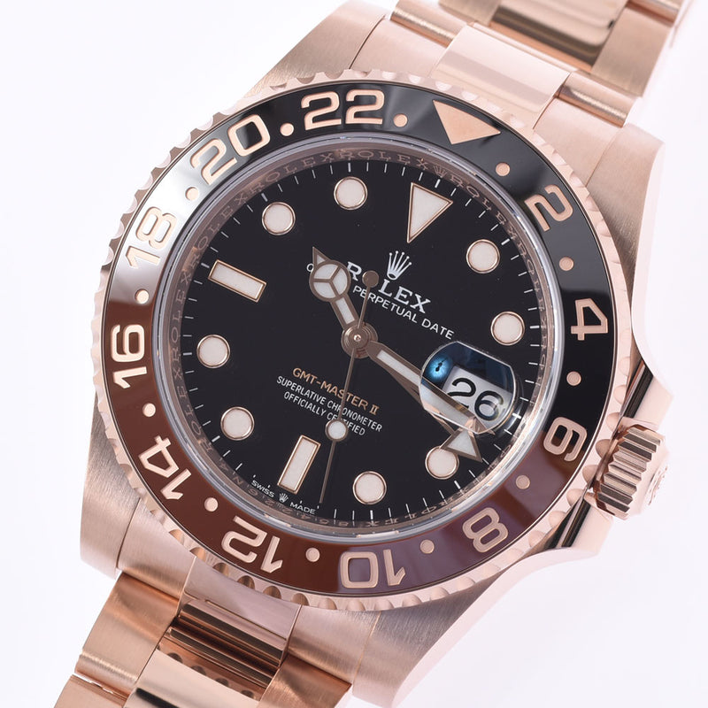 【現金特価】ROLEX ロレックス GMTマスター2 黒/ブラウンベゼル 126715CHNR メンズ エバーローズゴールド 腕時計 自動巻き 黒文字盤 未使用 銀蔵