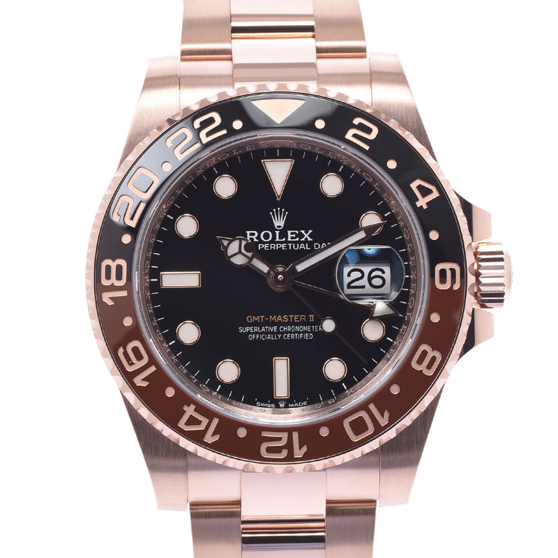 [Cash Special price] ROLEX Rolex GMT Master 2 Black / Brown Beezel 126715CHNR Men's Ever Rose Gold Watch Automatic Wound Black Table Unused Silgrin