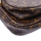 LOUIS VUITTON ルイヴィトン モノグラム ミュルティ ポシェット アクセソワール カーキ M44813 ユニセックス モノグラムキャンバス ショルダーバッグ ABランク 中古 銀蔵