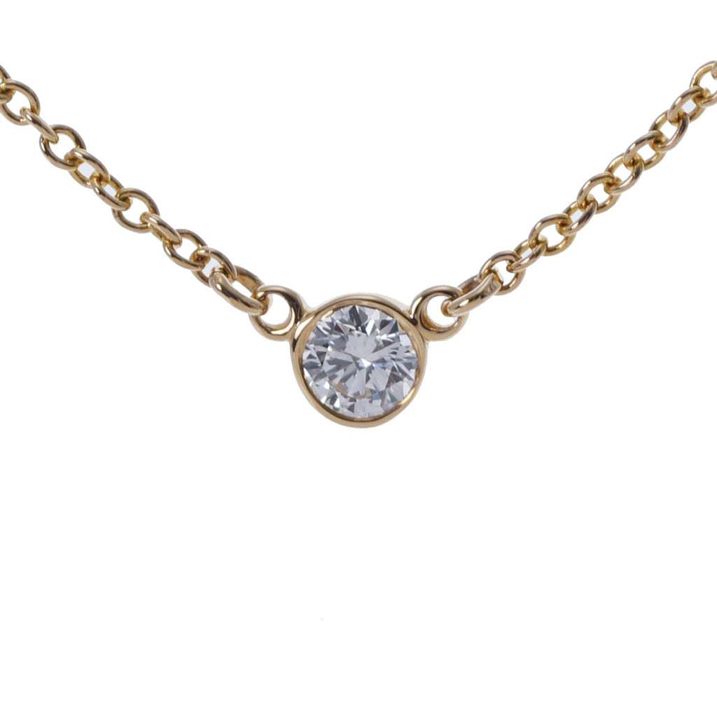 正規品　美品ティファニー ネックレス バイザヤード 1PD K18ゴールド ティファニーバイザヤード ネックレス 1PD レディース K18イエロー