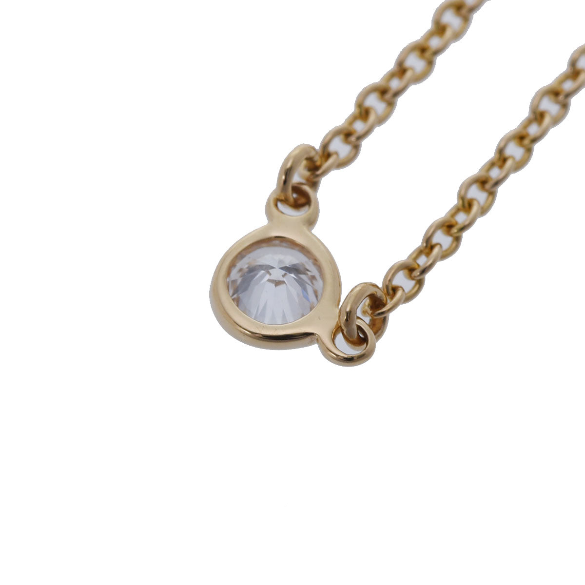 正規品　美品ティファニー ネックレス バイザヤード 1PD K18ゴールド ティファニーバイザヤード ネックレス 1PD レディース K18イエロー