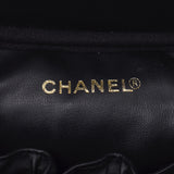 Chanel vertical vanity black gold metallic caviar skin handbag