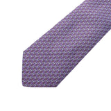 Hermes Hermes H Pattern Purple Men's Silk 100% Tie A-Rank Used Silgrin