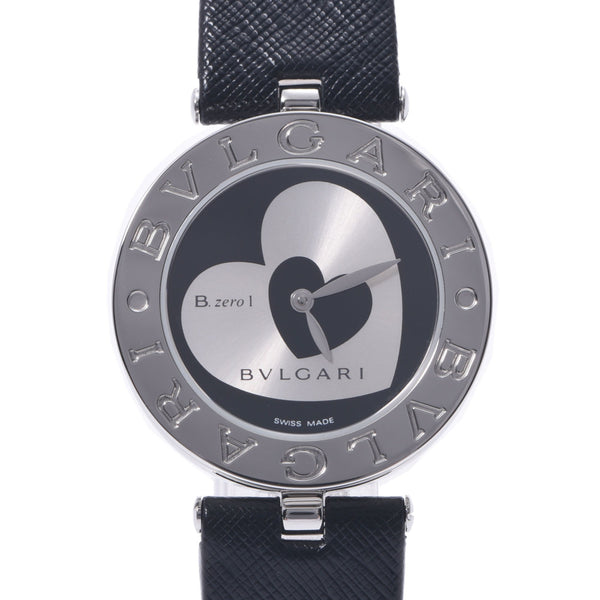 BVLGARI Bulgari B-ZERO1 Watch Double Heart BZ30S Women SS / Leather Watch Quartz Black / Silver Document A-Rank Used Sink