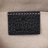 Gucci Gucci Soho小迪斯科袋GG Logo Black Gold Bracket 308364女士皮革单肩包A级使用Silgrin