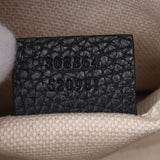 Gucci Gucci Soho小迪斯科袋GG Logo Black Gold Bracket 308364女士皮革单肩包A级使用Silgrin