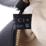 Gucci Gucci Soho小迪斯科袋GG Logo Black Gold Bracket 308364女士皮革单肩包A级使用Silgrin