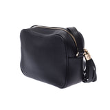 Gucci Gucci Soho小迪斯科袋GG Logo Black Gold Bracket 308364女士皮革单肩包A级使用Silgrin