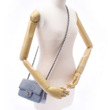 CHANEL シャネル ミニ チェーンショルダー 青 シルバー金具 レディース パイソン ショルダーバッグ Bランク 中古 銀蔵