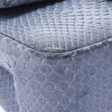 CHANEL シャネル ミニ チェーンショルダー 青 シルバー金具 レディース パイソン ショルダーバッグ Bランク 中古 銀蔵