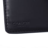 COACH Coach Signature L-Shafus Fastener Compact Wallet Dark Brown / Black F56496 Unisex PVC Long Purse New Sanko