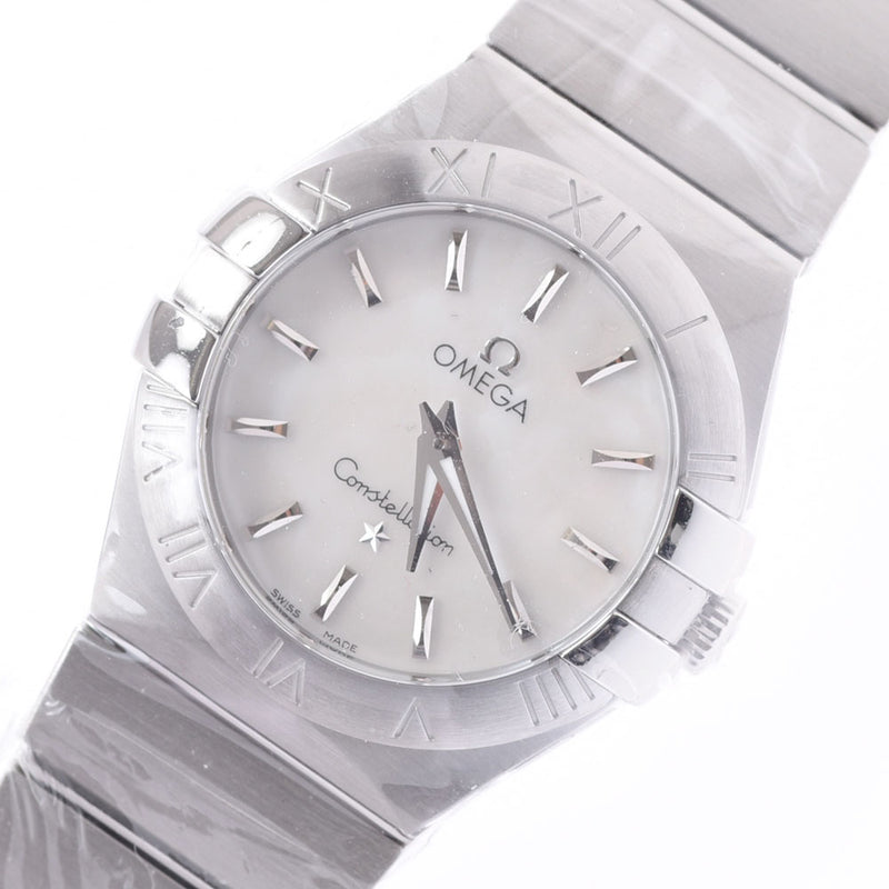 Omega Omega Constellation 123.10.27.60.05.001 Women's SS Watch Quartz White Shell Shape Unused Silgrin