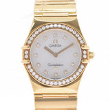 Omega Omega Constellation Besel Diamond 12P Diamond 1154.75.00 Ladies YG Watch Quartz White Shell Dial Unused Ginzo