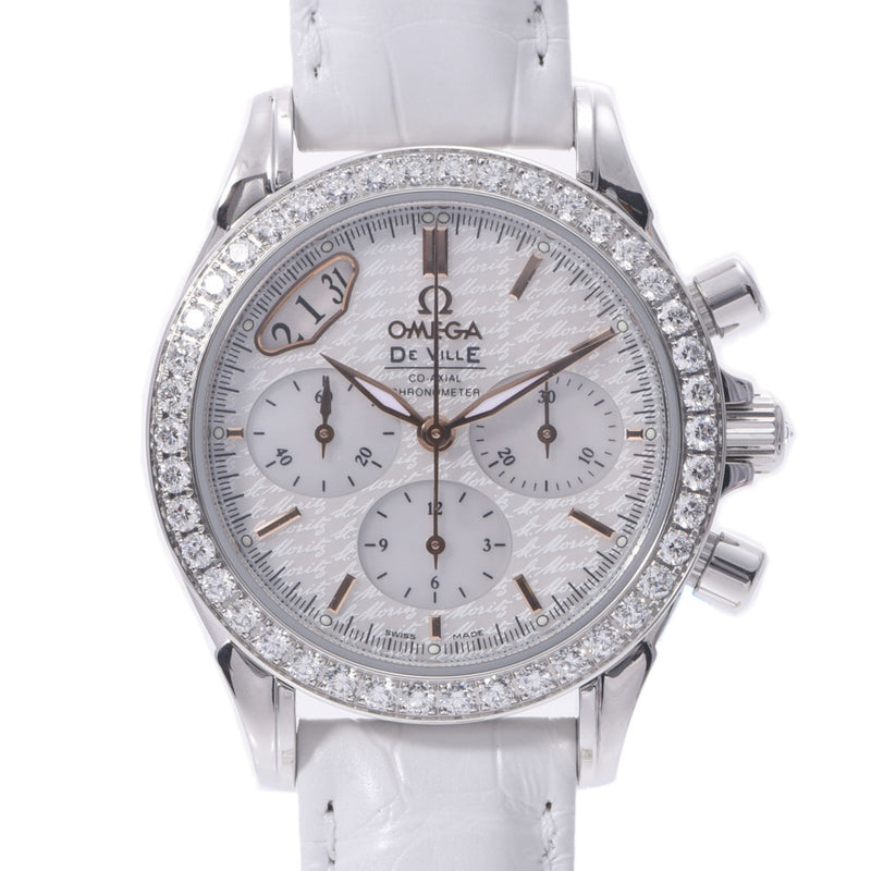 OMEGA Omega Devil Diamasel Corea Quison 422.18.35.50.05.001 Women's SS / Leather Watch Automatic Wound White Shell Diameter Unused Silgrin