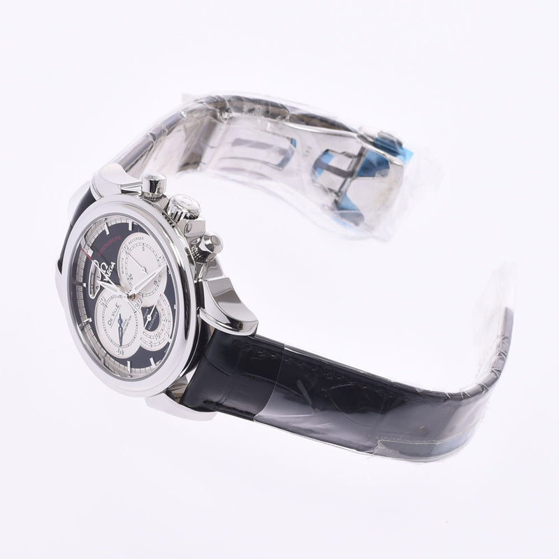 OMEGA オメガ デビル クロノスコープ コーアクシャル 4850.50.31 レディース SS/革 腕時計 黒文字盤 未使用 銀蔵
