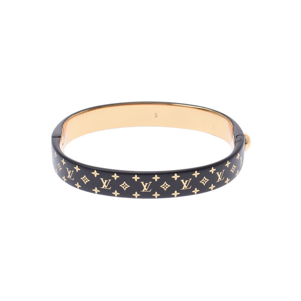 Louis Vuitton Louis Vuitton Rigit Nanogram Black / Gold Size S M67199 Women's GP Bracelet A-Rank Used Sinkjo