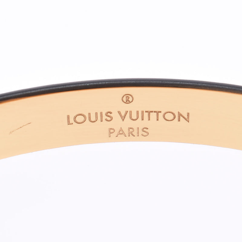 LOUIS VUITTON ルイヴィトン リジット ナノグラム 黒/ゴールド サイズS M67199 レディース GP ブレスレット Aランク 中古 銀蔵