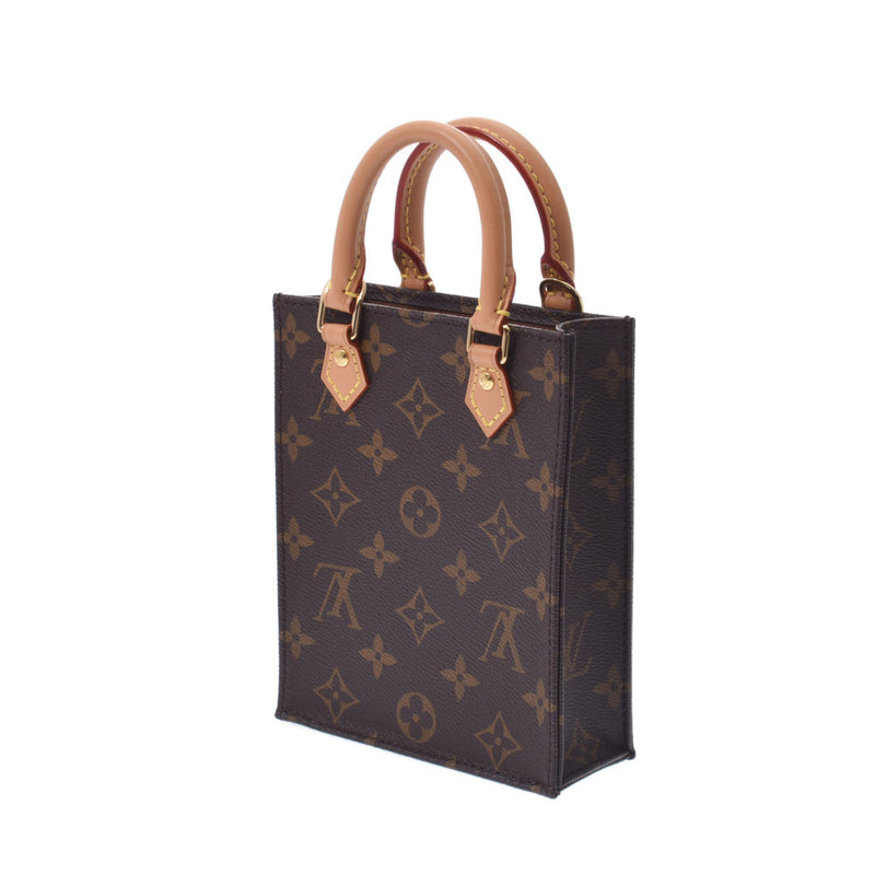 LOUIS VUITTON ルイヴィトン モノグラム プティット サックプラ 2WAYバッグ ブラウン M69442 レディース モノグラムキャンバス ハンドバッグ Aランク 中古 銀蔵