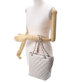 Chanel Chanel Cambon Line Cotton Club Chain Tote Beige Ladies Leather Tote Bag AB Rank Used Silgrin