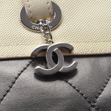 Chanel Chanel Parivi Litz Tote PM银/白银支架女装涂料帆布皮箱包B排名使用水池