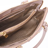 PRADA Prada Pink beige Gold Bracket Ladies Safiano Handbag AB Rank Used Ginzo