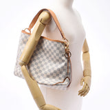 路易威登路易威登Damier Azul Doriteful PM White N41606女士Damier Azul Canvas一个单肩包B等级使用Silgrin