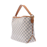 路易威登路易威登Damier Azul Doriteful PM White N41606女士Damier Azul Canvas一个单肩包B等级使用Silgrin