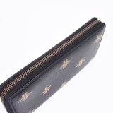 GUCCI Gucci & Star Round Fastener Black/Gold 495062 Unisex Leather Long Wallet AB Rank Used Ginzo