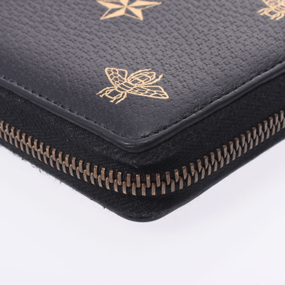 GUCCI - ブラック ゴールド金具付 GUCCI オールド レザー 長財布