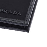 Prada Prada Black 2M0738中性尼龙皮革BI-折叠钱包未使用的Ginzo