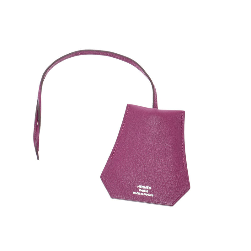 Hermes Hermes Narcist Mirror Bag Charm Purple Silver Fittings □ O Steel (around 2011) Unisex Leather Key Holder AB Rank Used Sinkjo