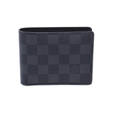 Louis Vuitton Louis Vuitton Damier Graphit Portfoille Multyple Black / Gray N62663 Men's Dumie Graphit Canvas Two Folded Wallet New Sanko