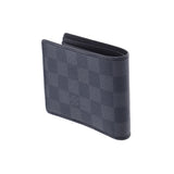 Louis Vuitton Louis Vuitton Damier Graphit Portfoille Multyple Black / Gray N62663 Men's Dumie Graphit Canvas Two Folded Wallet New Sanko