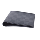 Louis Vuitton Louis Vuitton Damier Graphit Portfoille Multyple Black / Gray N62663 Men's Dumie Graphit Canvas Two Folded Wallet New Sanko