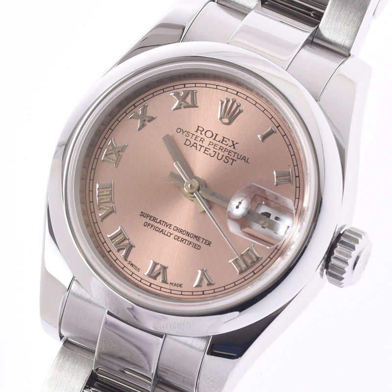 ROLEX ロレックス デイトジャスト  179160 レディース SS 腕時計 自動巻き ピンクローマ文字盤 Aランク 中古 銀蔵