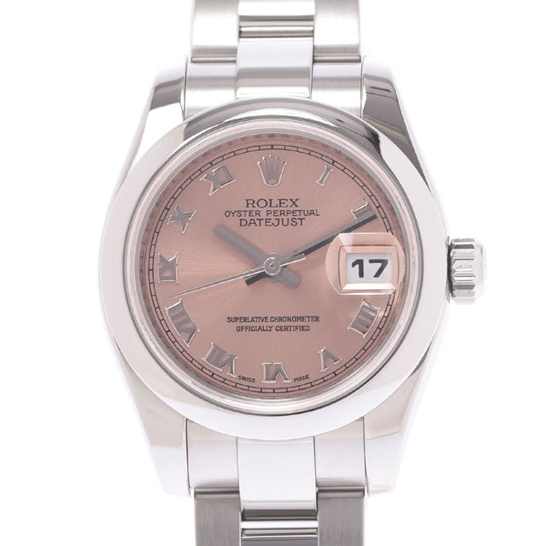 ROLEX ロレックス デイトジャスト  179160 レディース SS 腕時計 自動巻き ピンクローマ文字盤 Aランク 中古 銀蔵