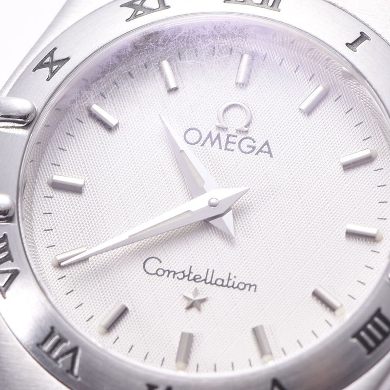 Omega Omega星座1572.30女士SS Watch Quartz Ivory Dial AB级使用Ginzo