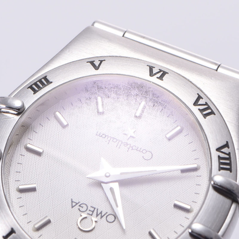 Omega Omega星座1572.30女士SS Watch Quartz Ivory Dial AB级使用Ginzo