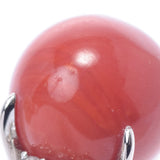 Other coral about 13mm diamond 0.48ct No. 12 Ladies PT900 Platinum Ring / Ring A Rank used Ginzo