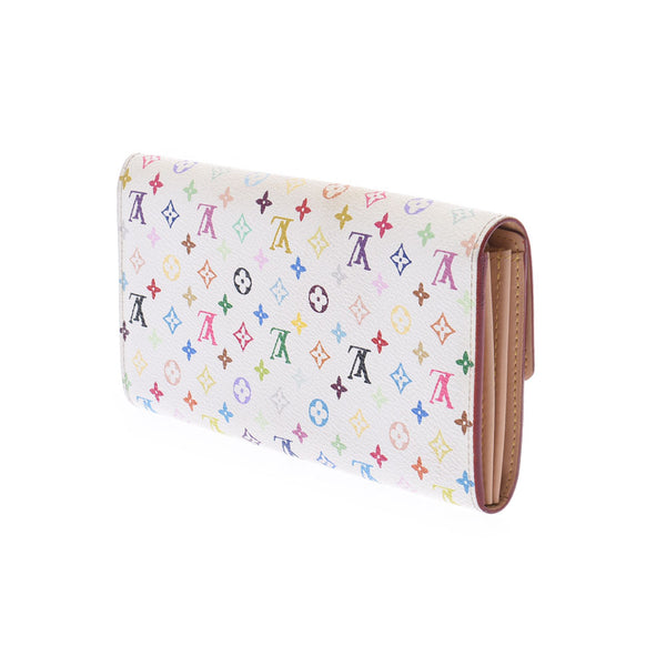 LOUIS VUITTON Louis Vuitton Multi -Color Portofoyilla Old Type White M60004 Ladies Monogram Multic Color Long Wallet B Rank Used Ginzo