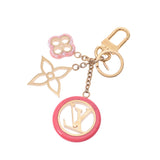 LOUIS VUITTON Louis Vuitton Portcre Color Line Back Charm Pink Gold Holder AB Rank Used Ginzo