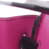 HERMES エルメス バーキン 30 パーソナルオーダー 黒/ピンク マットゴールド金具 D刻印(2019年頃) レディース シェーブル ハンドバッグ Aランク 中古 銀蔵