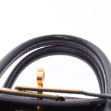 HERMES エルメス バーキン 30 パーソナルオーダー 黒/ピンク マットゴールド金具 D刻印(2019年頃) レディース シェーブル ハンドバッグ Aランク 中古 銀蔵