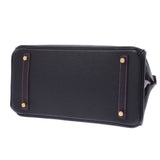 HERMES エルメス バーキン 30 パーソナルオーダー 黒/ピンク マットゴールド金具 D刻印(2019年頃) レディース シェーブル ハンドバッグ Aランク 中古 銀蔵