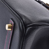 HERMES エルメス バーキン 30 パーソナルオーダー 黒/ピンク マットゴールド金具 D刻印(2019年頃) レディース シェーブル ハンドバッグ Aランク 中古 銀蔵