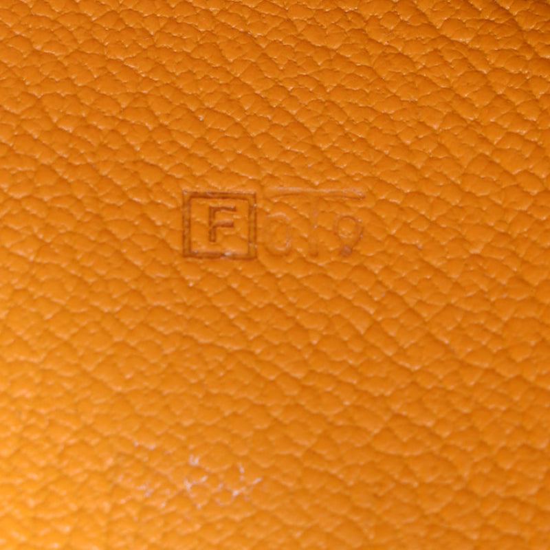 HERMES Hermes Agenda Yellow Silver Bracket □ F engraved (around 2002) Unisex Shable notebook cover AB rank used Ginzo