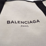 BALENCIAGA Balenciaga Nevika Bass M Ivory/Black 339936 Unisex Canvas/Leather Handbag AB Rank Used Ginzo